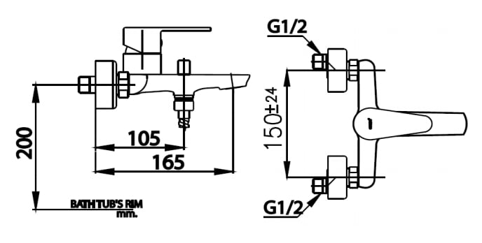 CỦ SEN COTTO NÓNG LẠNH GẮN TƯỜNG CÓ XẢ XÔ - CT3001AE - Ảnh 2