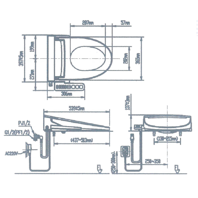 Nắp rửa điện tử INAX CW-H20VN - Ảnh 3