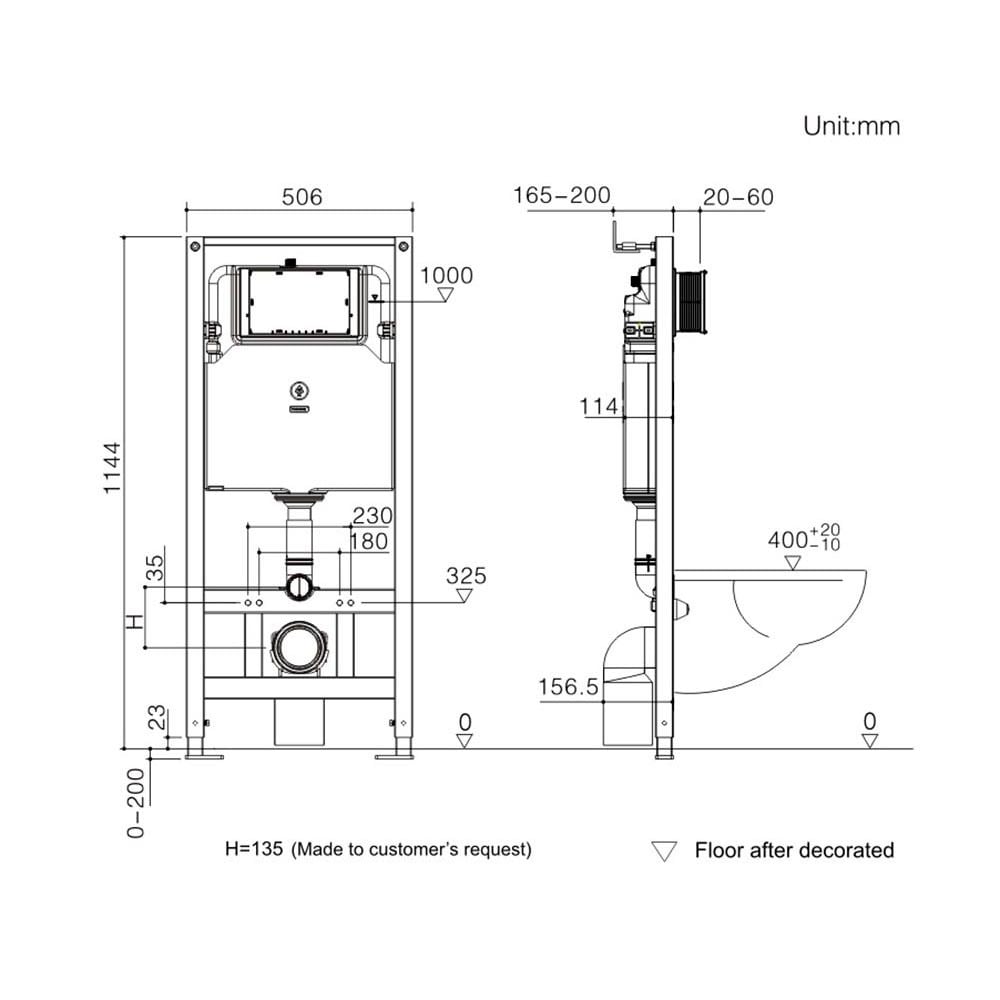 KÉT NƯỚC ÂM TƯỜNG AMERICAN STANDARD - G3004A - Ảnh 2