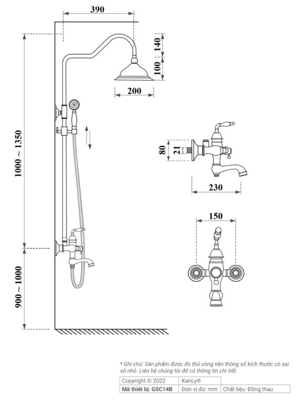 SEN TẮM CÂY NÓNG LẠNH KANLY - GCS14B - Ảnh 3