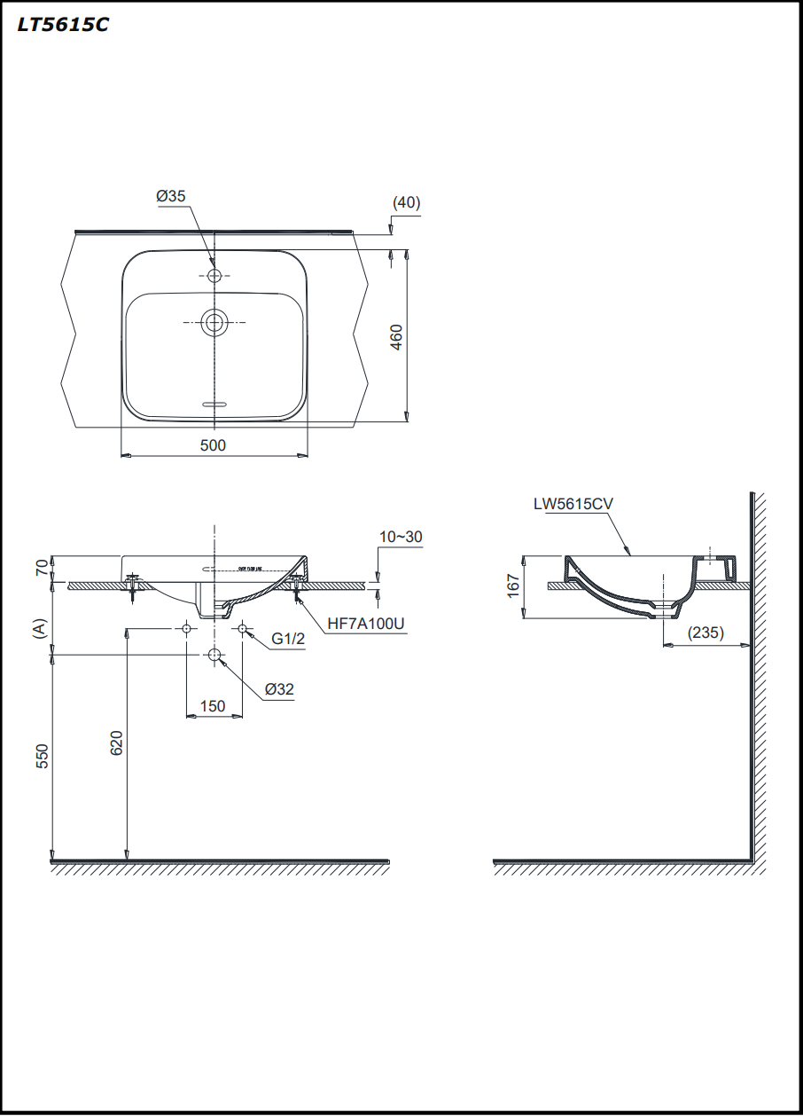 CHẬU RỬA ĐẶT BÀN TOTO - LT5615C - Ảnh 2