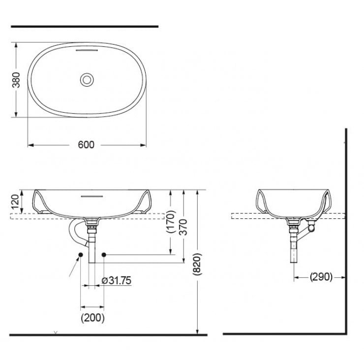 Chậu Rửa Lavabo TOTO PJS05WE#GW Đặt Bàn - Ảnh 2
