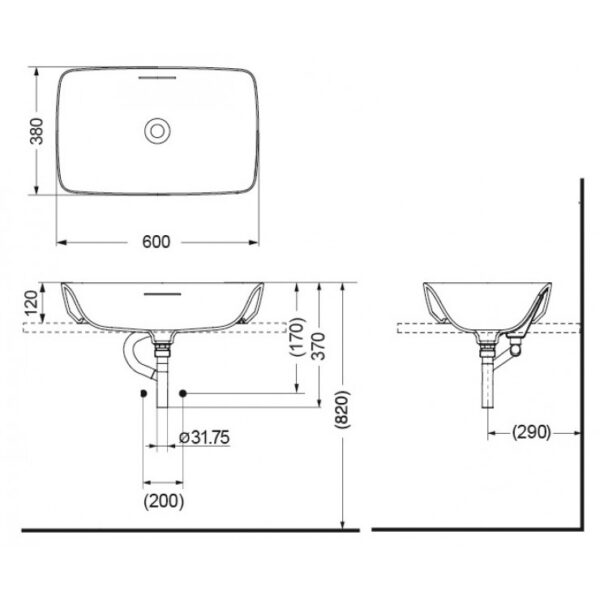 Chậu Rửa Lavabo TOTO PJS06WE#GW Đặt Bàn Trắng Bóng - Ảnh 2