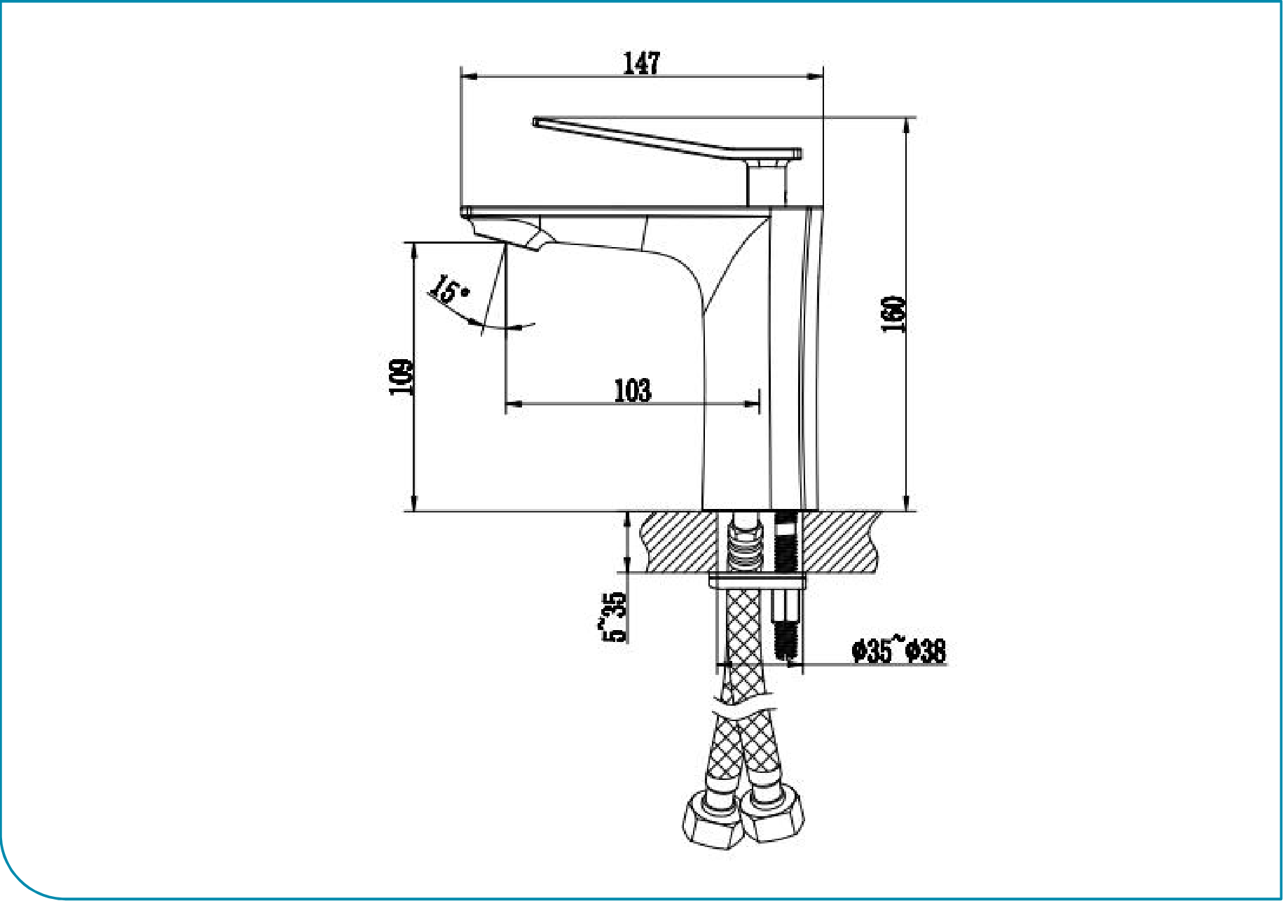 Vòi Lavabo nóng lạnh RIGEL - R-MXB806 - Ảnh 2