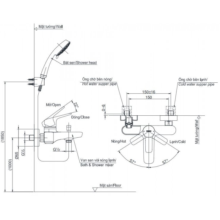 BỘ SEN TẮM CÂY TOTO KẾT HỢP DM907C1S + TBW02006A + TBG03302VA - Ảnh 7