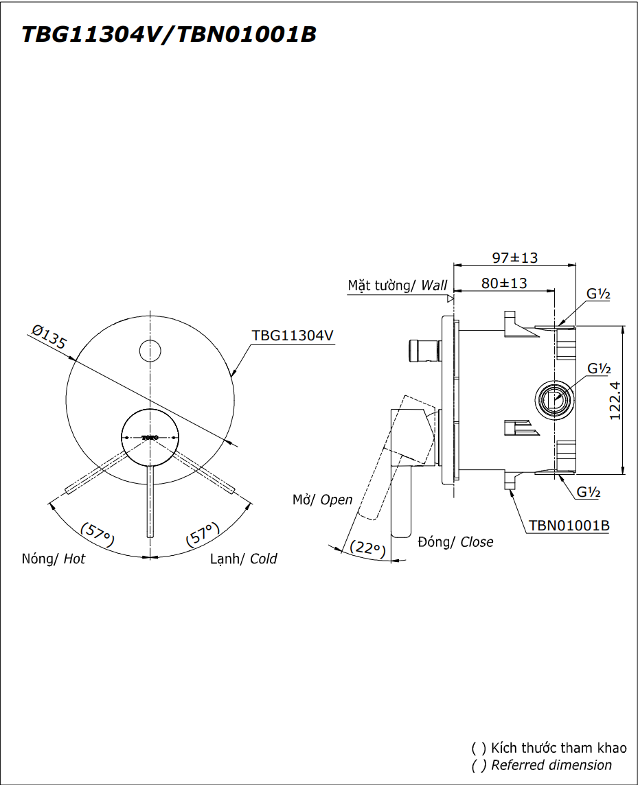 SEN ÂM TƯỜNG 3 ĐƯỜNG NƯỚC TOTO - TBG11304V/TBN01001B+TBV01103B/TBN01102B - Ảnh 3