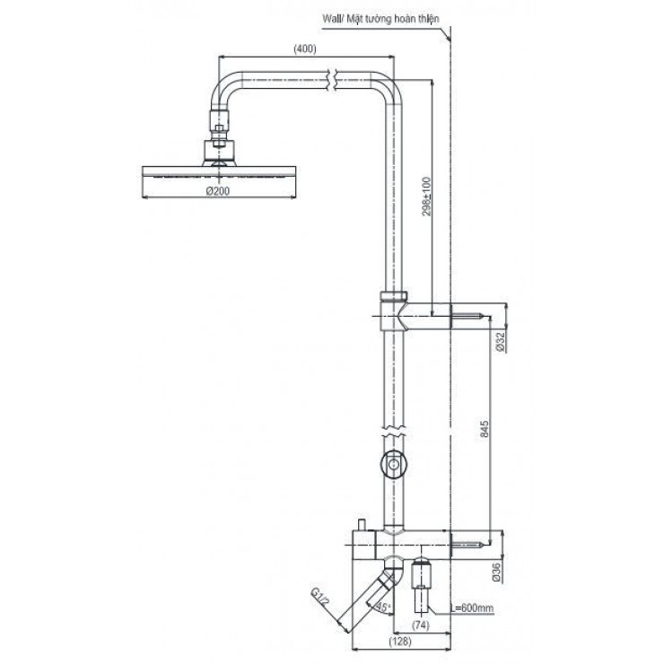 BỘ SEN TẮM CÂY TOTO KẾT HỢP TBW07005A + TBW07012A + TBG04302VA - Ảnh 3