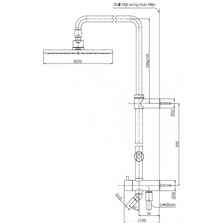 BỘ SEN TẮM CÂY TOTO KẾT HỢP TBW07006A + TBW02006A + TBG02302VA - Ảnh 3