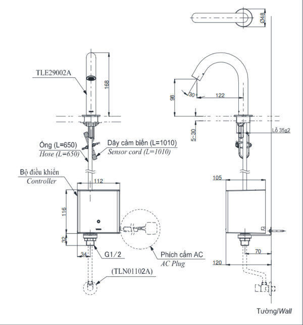 VÒI CHẬU TOTO CẢM ỨNG - TLE29002A - Ảnh 2