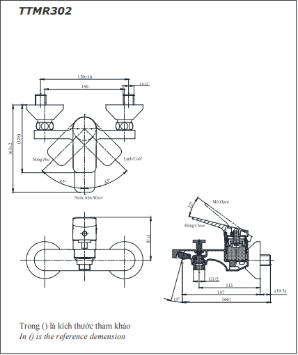 BỘ SEN TẮM CÂY TOTO KẾT HỢP DM907CS + DGH108ZR + TTMR302V - Ảnh 6