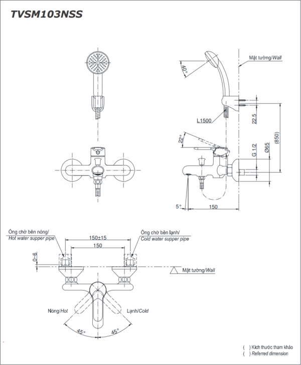SEN TẮM TOTO NÓNG LẠNH DÒNG NEW STANDARD - TVSM103NSS - Ảnh 2