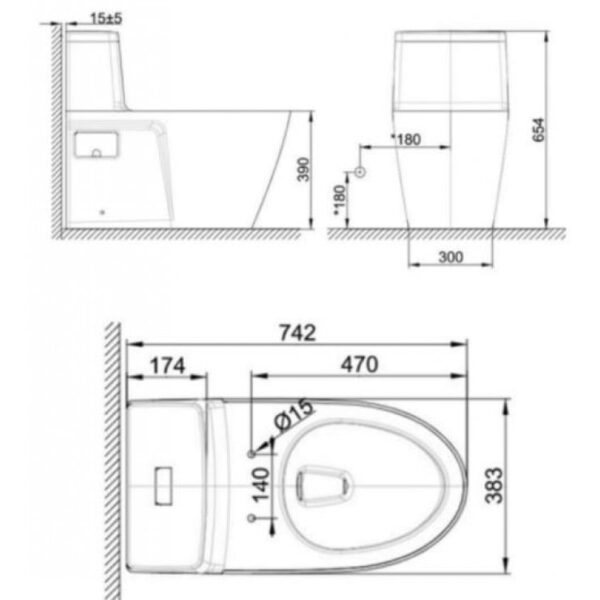 Bồn cầu một khối American Standard, Nắp Êm Bồn Cầu - VF-1808ET - Ảnh 2