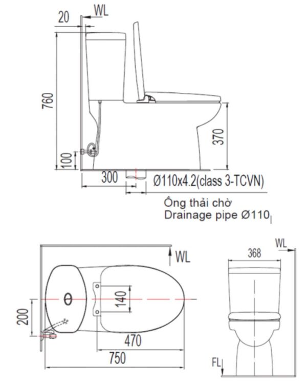 Bồn cầu hai khối, American Standard - VF-2719 - Ảnh 2