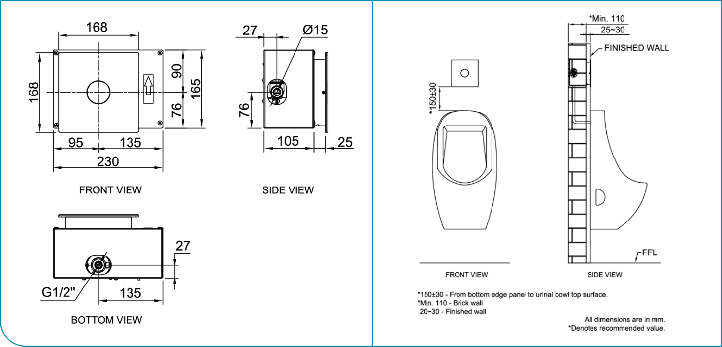 VAN XẢ TIỂU TỰ ĐỘNG RIGEL - W3-R-AFS202CFGSe - Ảnh 3