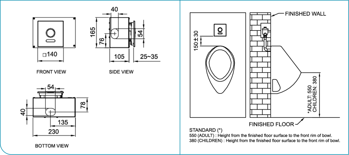 VAN XẢ TIỂU TỰ ĐỘNG RIGEL - W3-R-AFS202COMK - Ảnh 3