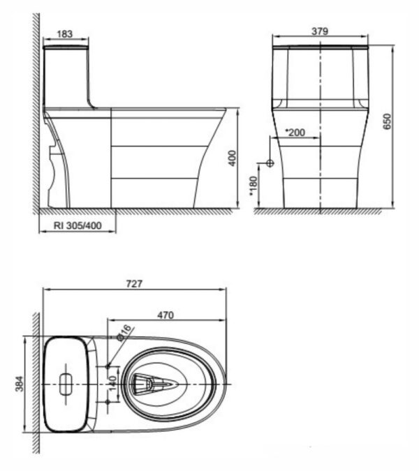 Bồn cầu American Standard - WP-1880PL, nắp điện tử Pristine - WP-7SL1 - Ảnh 2