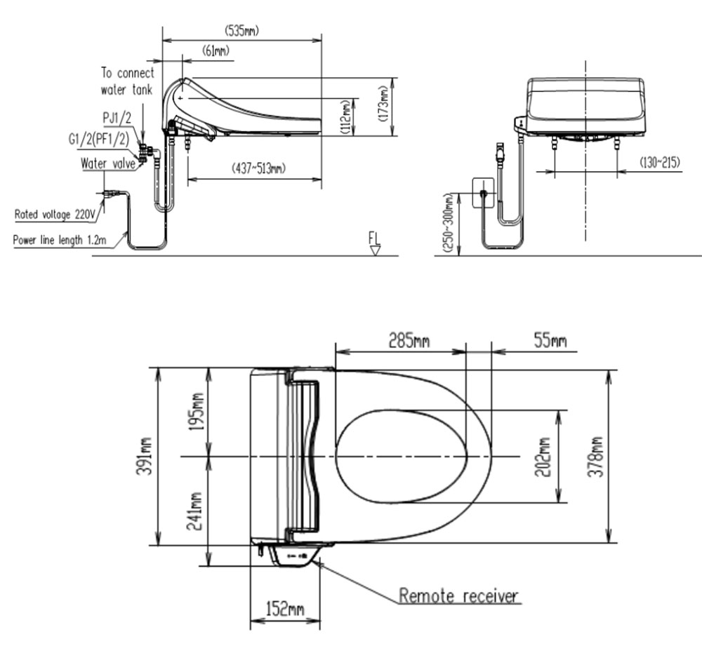 NẮP RỬA ĐIỆN TỬ AMERICAN STANDARD DÒNG PRISTINE STAR - WP-7SR1 - Ảnh 2