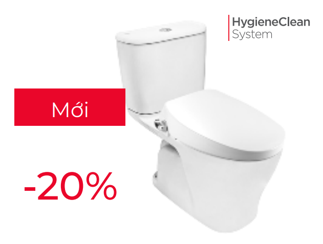 Bồn cầu 2 khối American Standard VF-2162S kèm nắp rửa cơ SLIM00001-WT