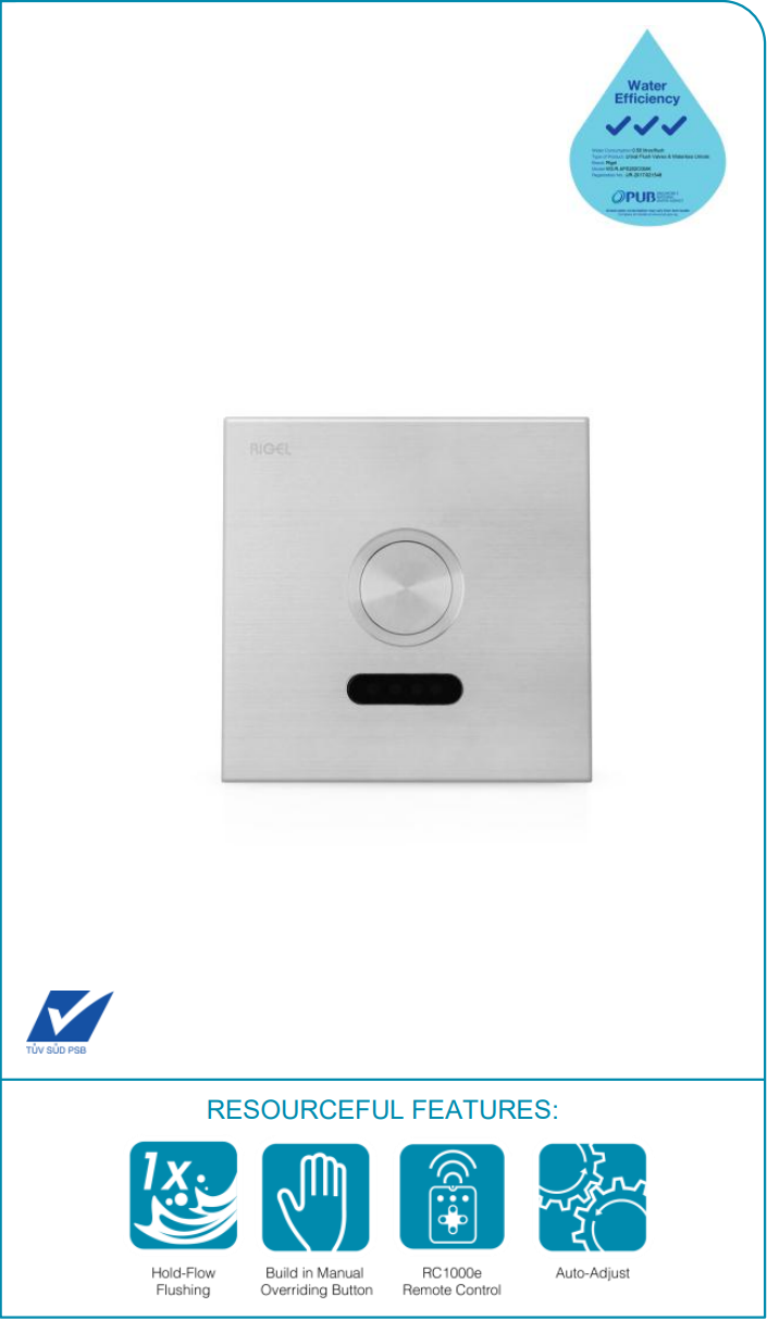 VAN XẢ TIỂU TỰ ĐỘNG RIGEL - W3-R-AFS202COMK - Ảnh 2