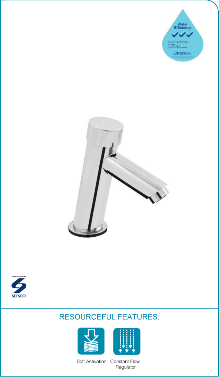 VÒI CHẬU BÁN TỰ ĐỘNG RIGEL - W3-R-SCT101 - Ảnh 2