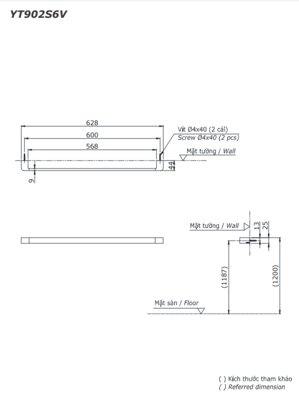 BỘ 5 SẢN PHẨM PHỤ KIỆN NHÀ TẮM TOTO YS902N5V - Ảnh 7