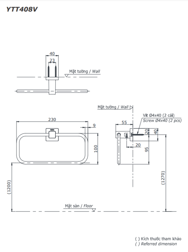 BỘ 5 SẢN PHẨM PHỤ KIỆN NHÀ TẮM TOTO YS408N5V - Ảnh 9