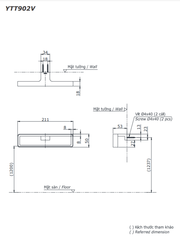 BỘ 5 SẢN PHẨM PHỤ KIỆN NHÀ TẮM TOTO YS902N5V - Ảnh 9