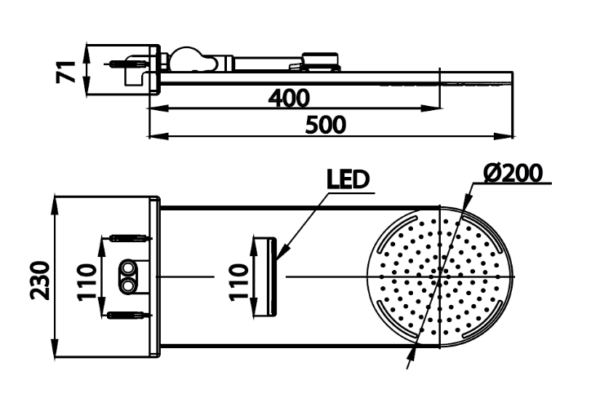Bát sen mưa gắn tường Cotto Z23 - Ảnh 5
