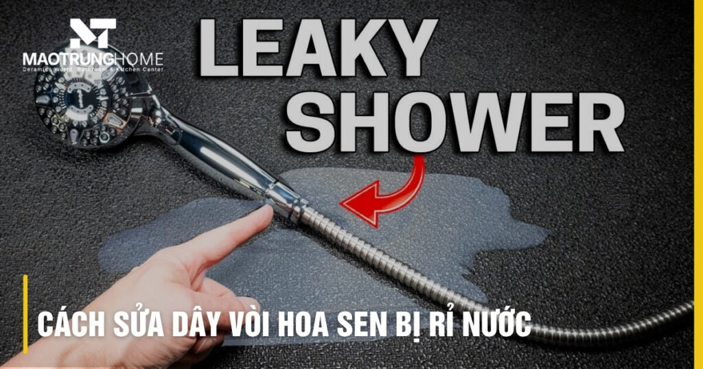 Dây vòi hoa sen bị rỉ nước: Cách sửa & thay mới hiệu quả A-Z.