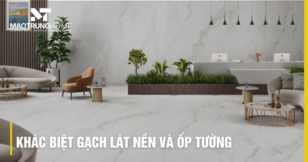 Gạch lát nền và ốp tường: Khác biệt, dùng chung được không?
