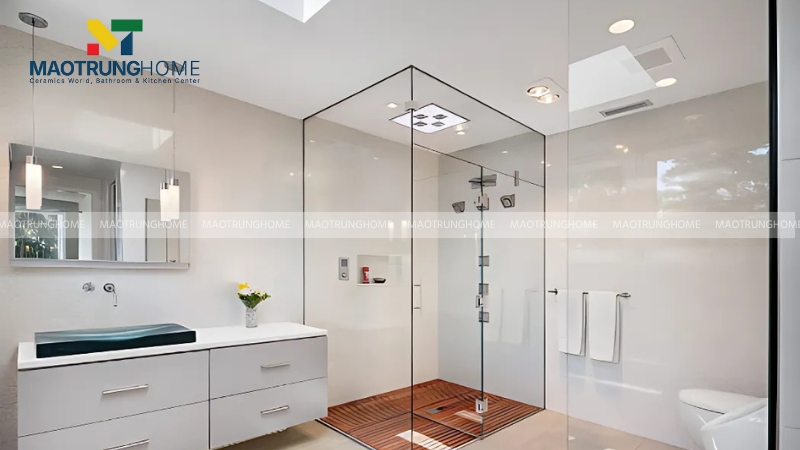 Phòng tắm kính mang lại vẻ đẹp hiện đại, tinh tế và đẳng cấp cho phòng tắm của bạn