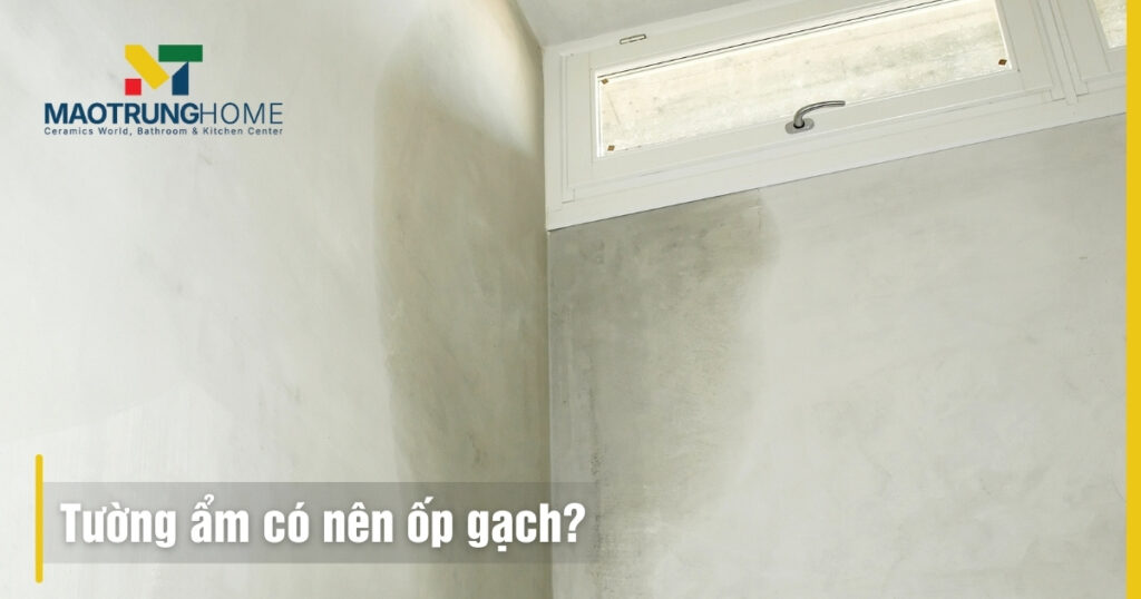 Tường ẩm có nên ốp gạch