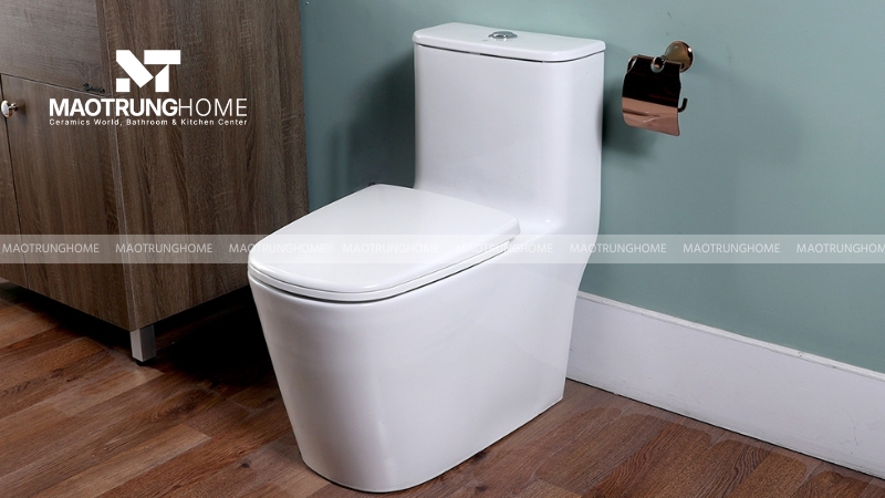 Bồn cầu 1 khối là loại thiết bị vệ sinh có phần két chứa nước và thân bệ ngồi được đúc liền