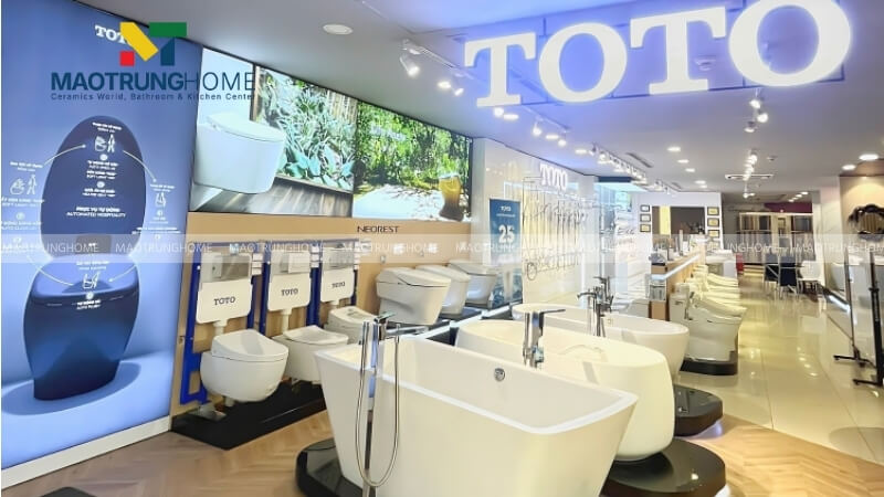 Các dòng sản phẩm TOTO ứng dụng công nghệ CeFiONtect tại Mao Trung Home.