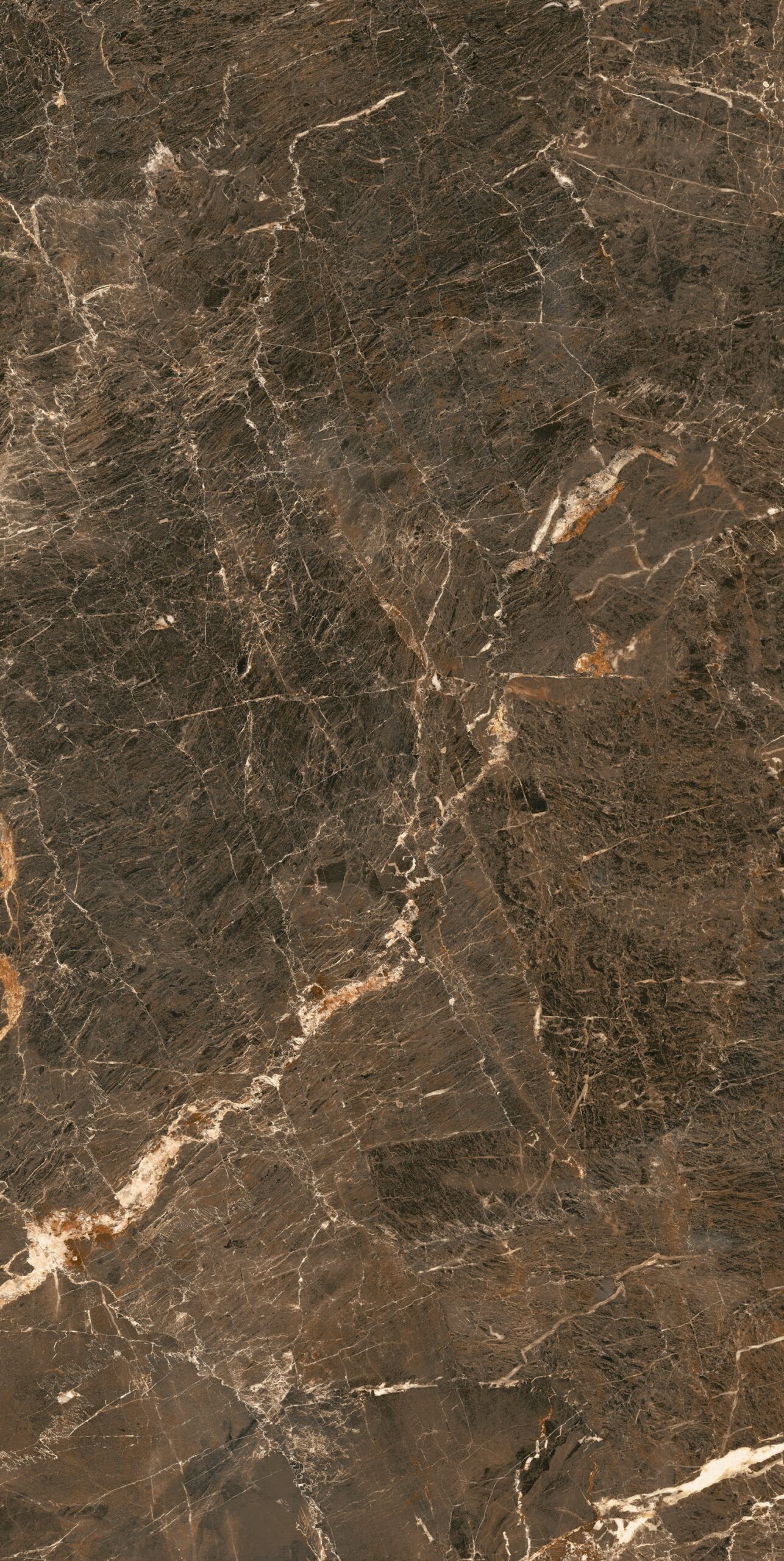 Dark Emperador SP15 với sắc nâu trầm ấm cùng những đường vân pha lê lấp lánh.