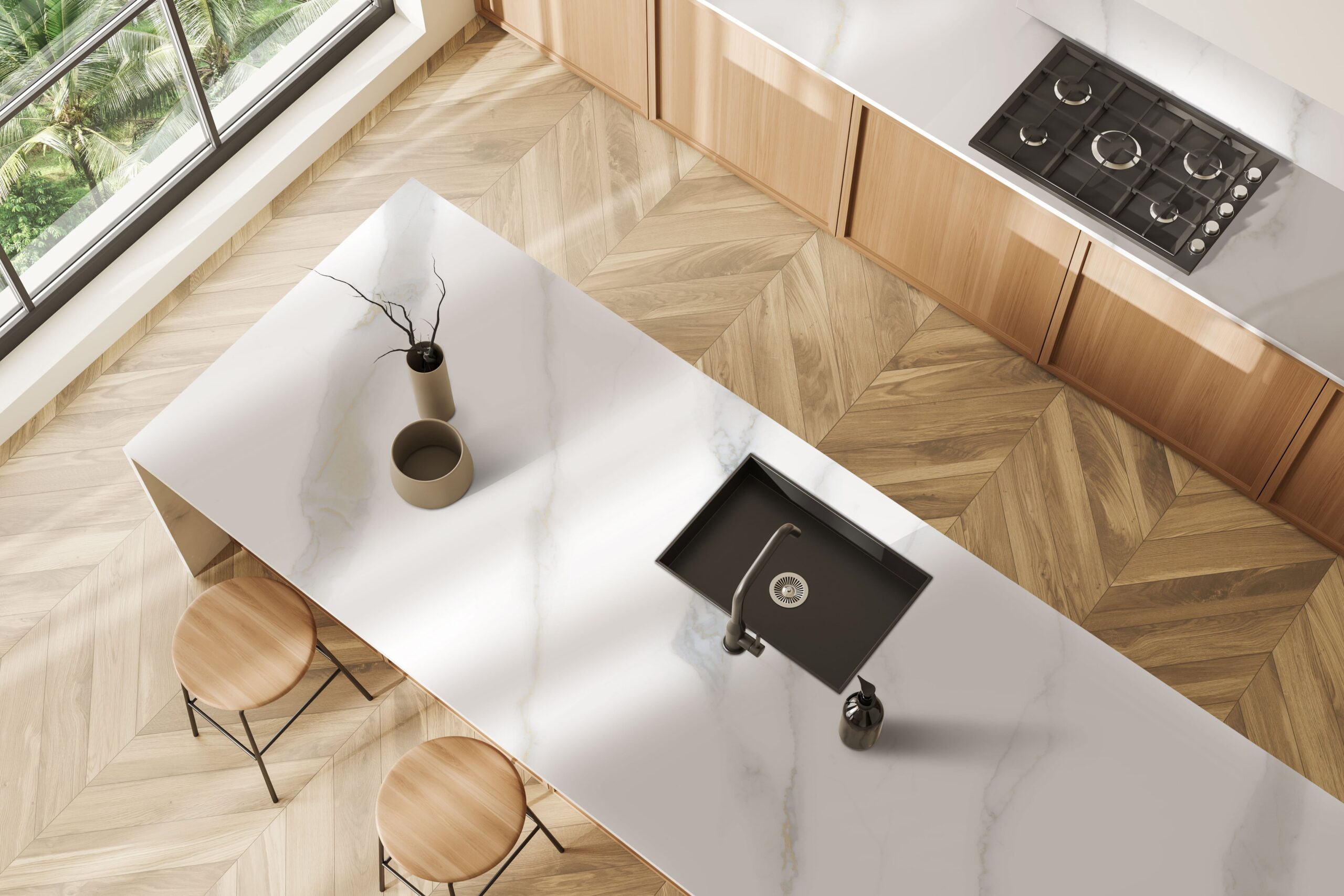 Đá Marble SP10 - Summer Fog phù hợp với nhiều không gian nội thất