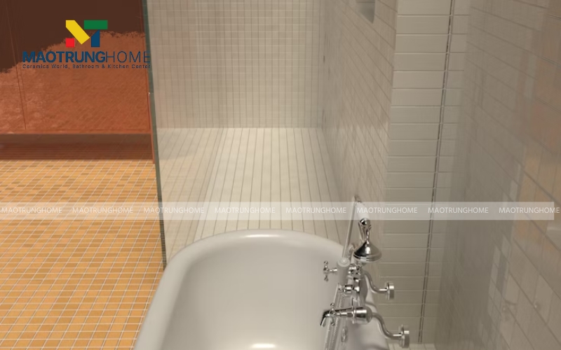 Gạch mosaic thủy tinh trong phòng tắm
