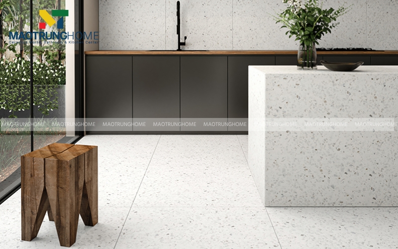 Sàn ban công lót gạch Terrazzo