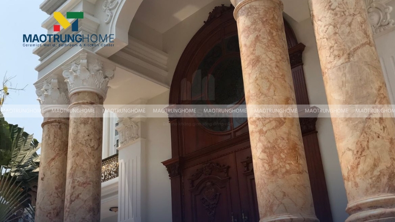 Mẫu gạch ốp cột tròn đầy thu hút