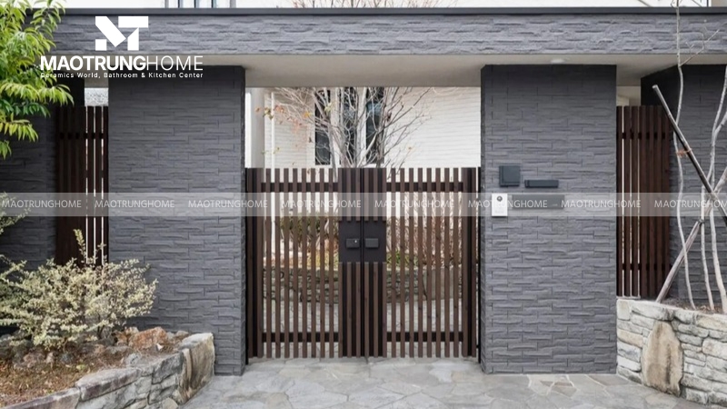 Mẫu gạch ốp trụ cổng và hàng rào