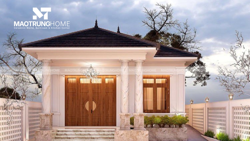 Mẫu gạch ốp cột tròn đầy tinh tế