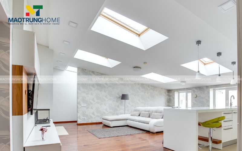 Gạch ốp giếng trời tăng tính thẩm mỹ