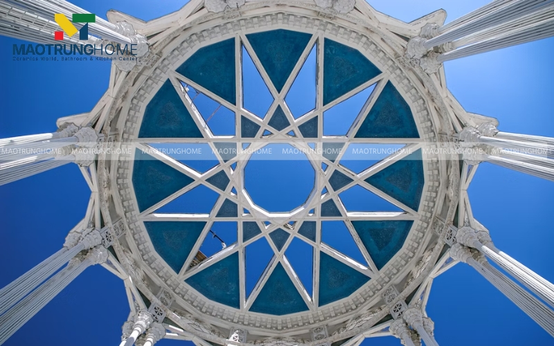 Gạch 3D trang trí màu trắng 