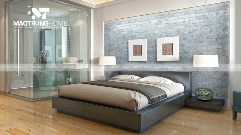 Gạch đơn sắc theo phong cách tối giản