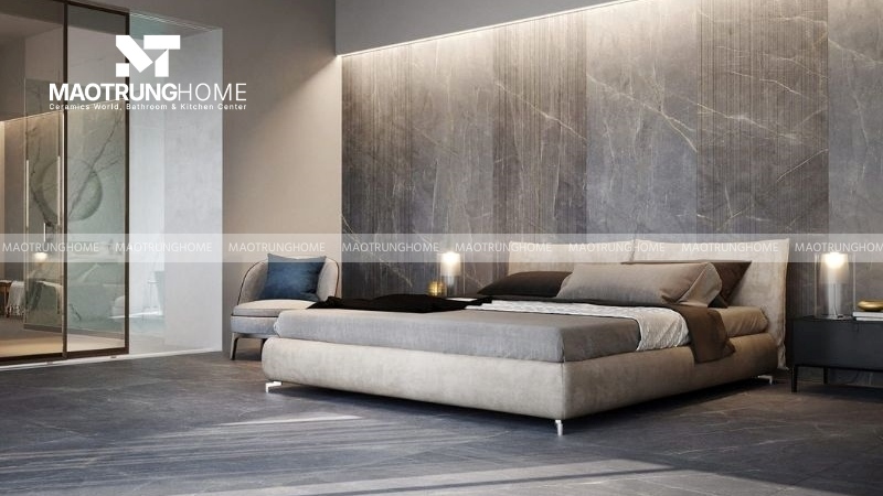 Việc ốp gạch cho tường phòng ngủ mang lại nhiều giá trị thiết thực