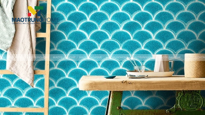 Gạch vảy cá xanh ngọc 
