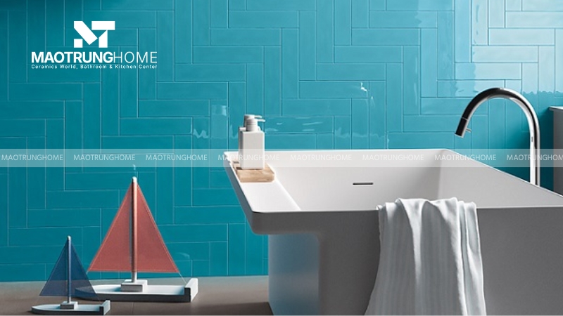 Màu xanh ngọc là lựa chọn lý tưởng cho phòng tắm,