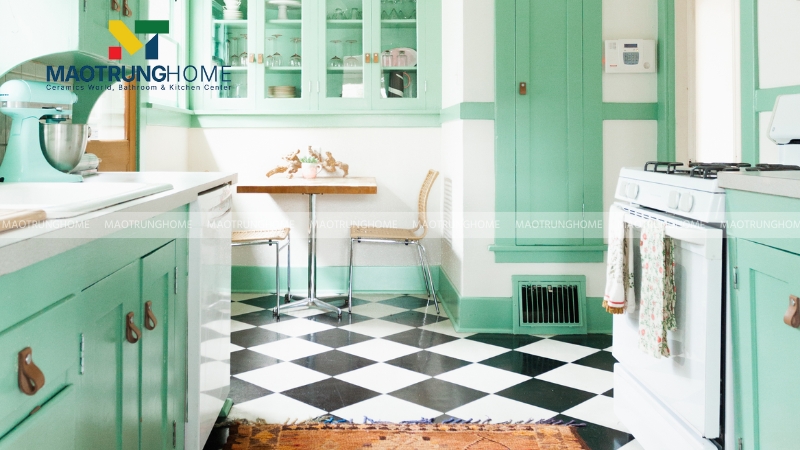 Phối gạch theo quy tắc 60-30-10.