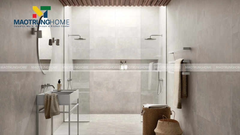 Mẫu gạch ốp theo họa tiết: Gạch giả bê tông (mẫu 1).