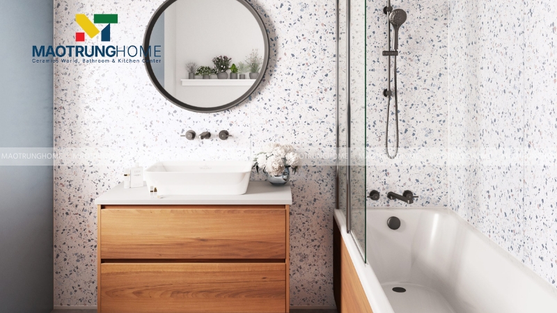 Mẫu gạch ốp theo họa tiết: Gạch terrazzo (mẫu 1).